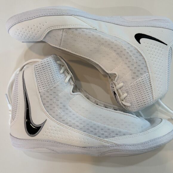 Nike Inflict 4 \'White Black\' HM9674-100 Men\'s Size 9 Wrestling Shoes NEW